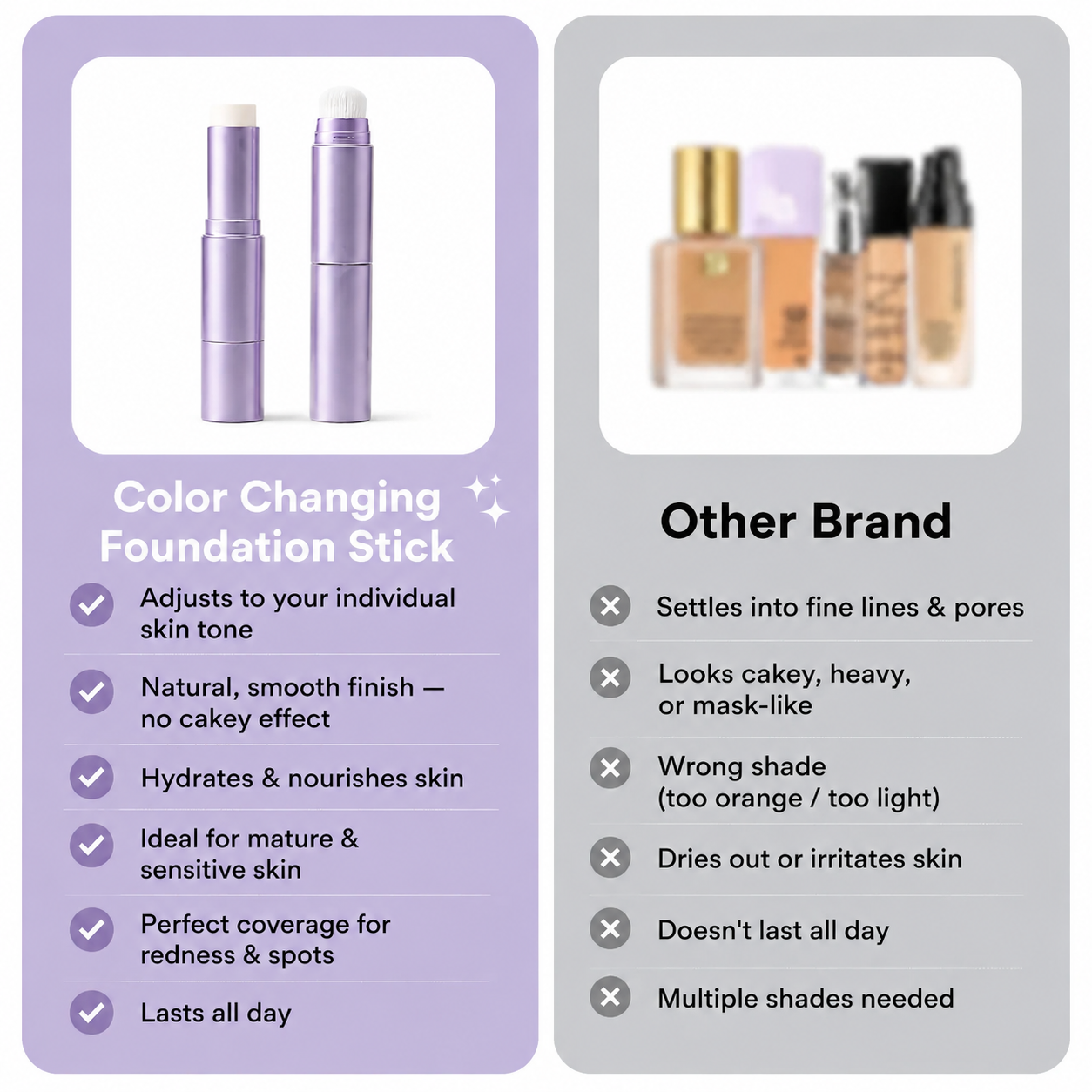Color Changing Foundation Stick